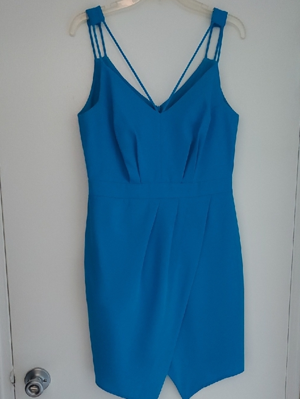 Adelyn Rae  Blue V-Neck Midi Dress